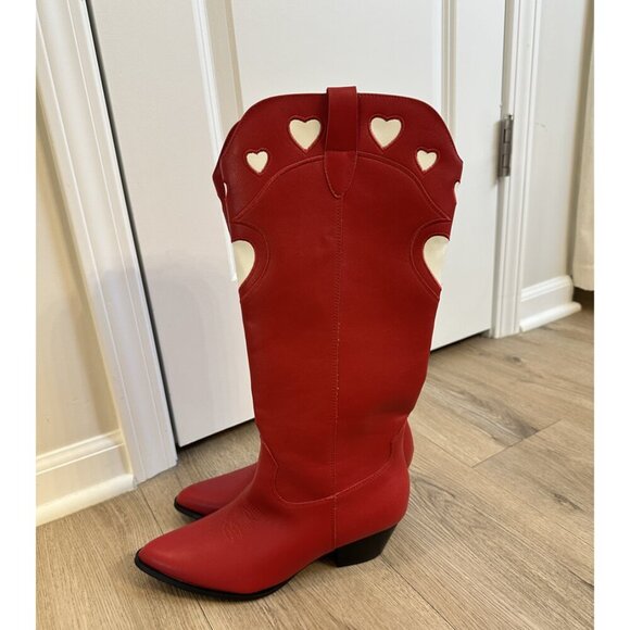 BILLINI Velma Cowboy Boots Scarlet in Red Size US 8 - Picture 5 of 11